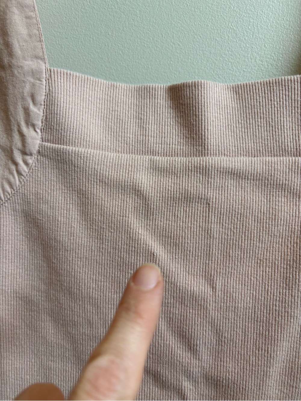 Anthropologie Maeve Square-Neck Ribbed Tank Top in Light Pink - Picture 5 of 5